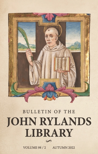 Image of the cover of the book entitled Bulletin of the John Rylands Library